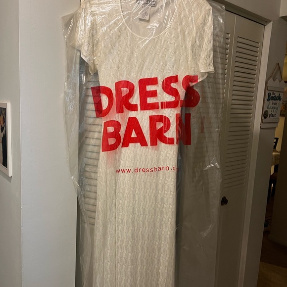 Dress Barn Floor-Length Cap Sleeve Dress, Size 8, Color Off-White NWOT - Picture 8 of 8